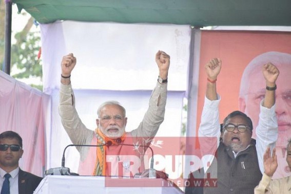 BJP developing NE India, Tripura backward due to Left: Modi